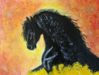 Originalt maleri "De første skridt" 30x40 cm