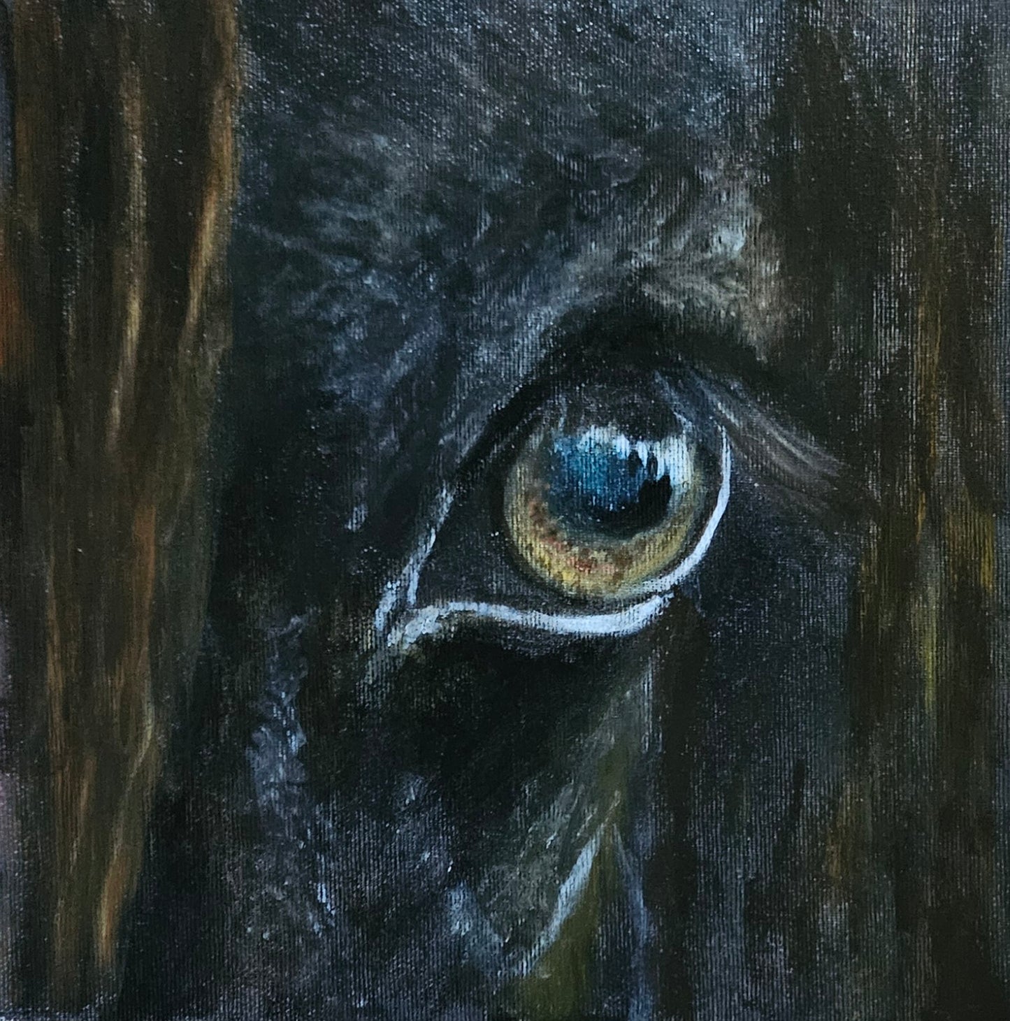 Originalt maleri "Sjælens Spejl" 26,5x26,5 cm