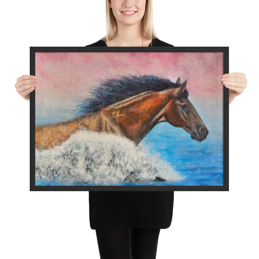 Print med ramme - Frihedens Bølge (flere varianter)