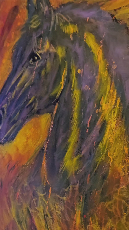 Originalt maleri "Ildens Sjæl" 60x70 cm