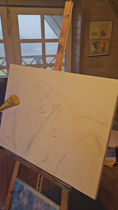 Originalt maleri "Den Evige Forbindelse" 60x80 cm