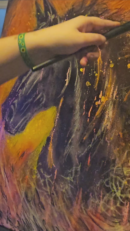 Originalt maleri "Ildens Sjæl" 60x70 cm