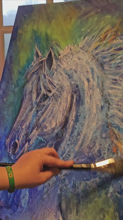 Originalt maleri "Galaksens Kilde" 60x70 cm