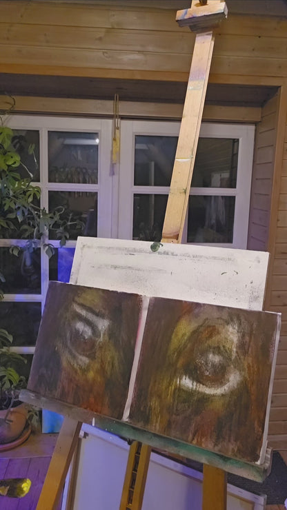 Originalt maleri "Visdom" 26,5x26,5 cm