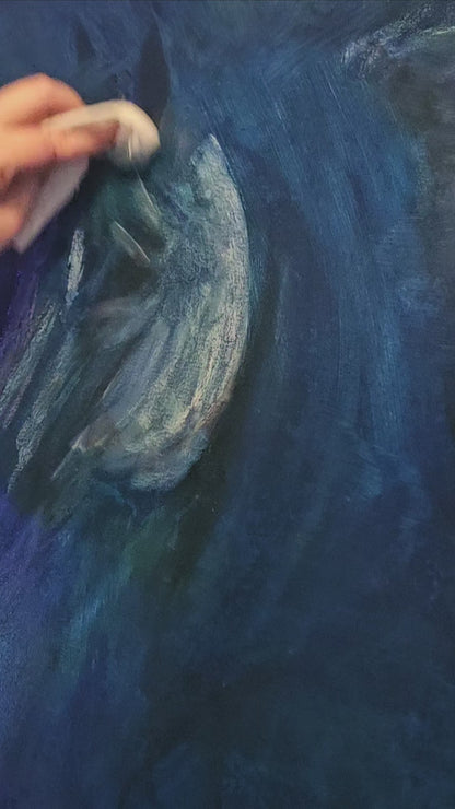 Originalt maleri "Galaksens Kilde" 60x70 cm