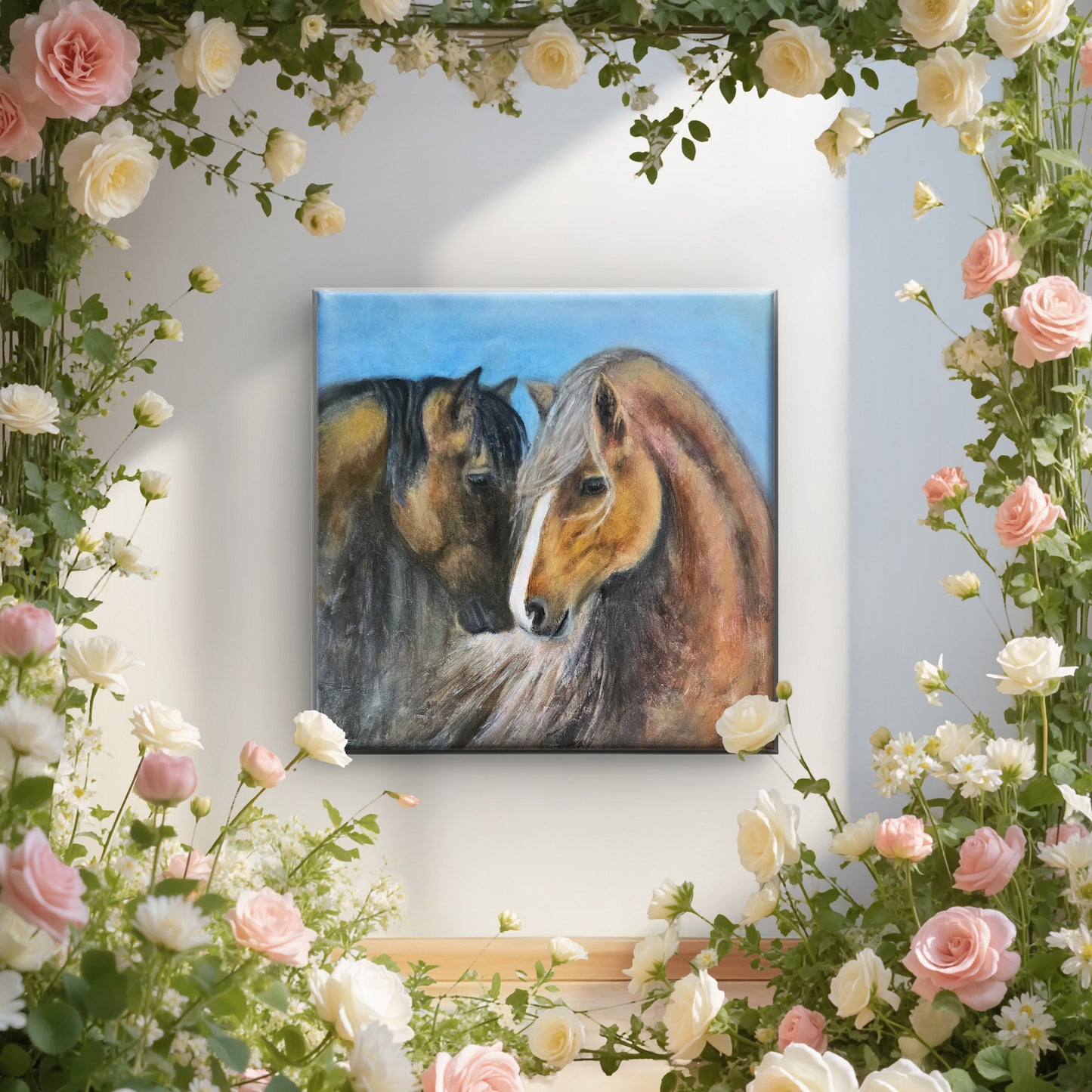 Originalt maleri "Tavshedens Sang" 50x50 cm