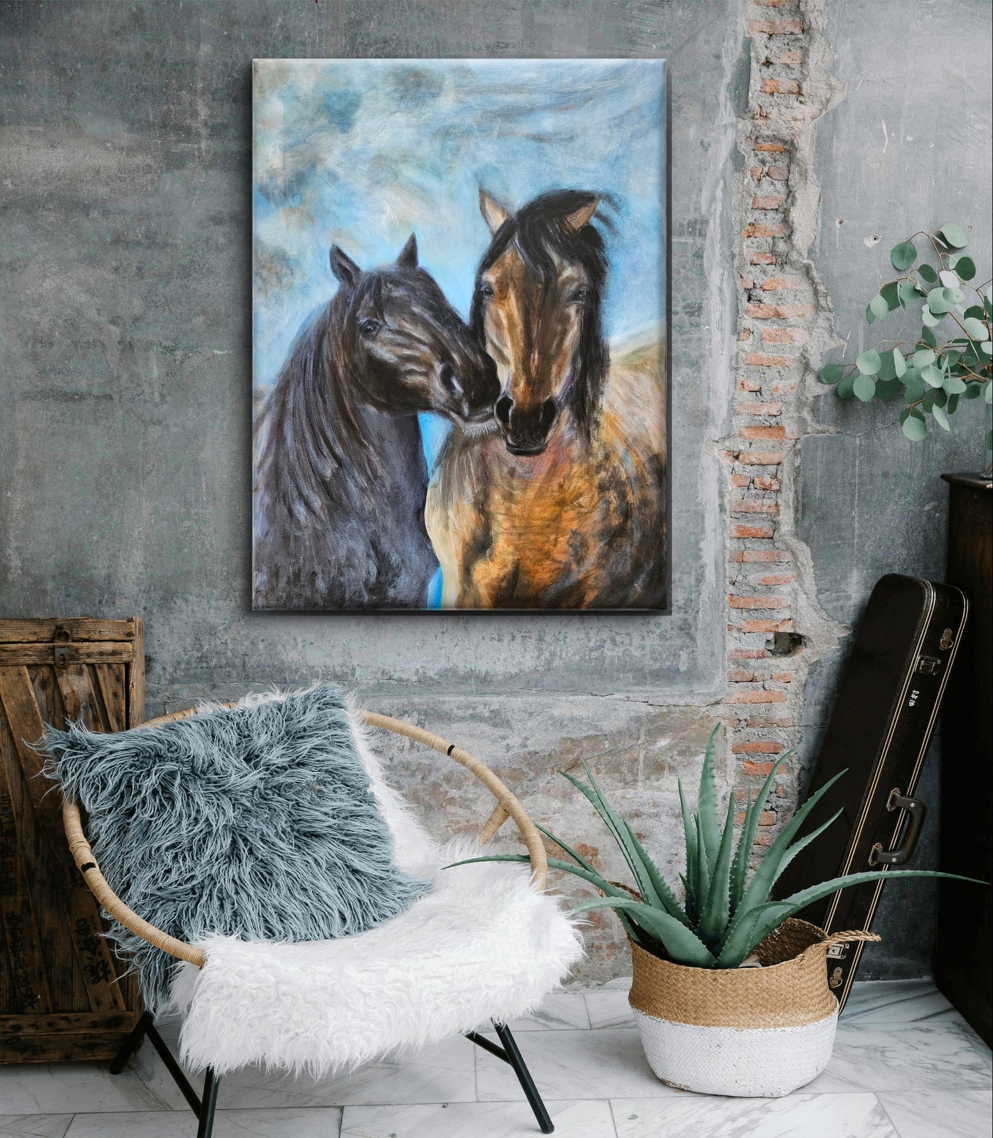 Originalt maleri "Isen Brydes" 60x80 cm