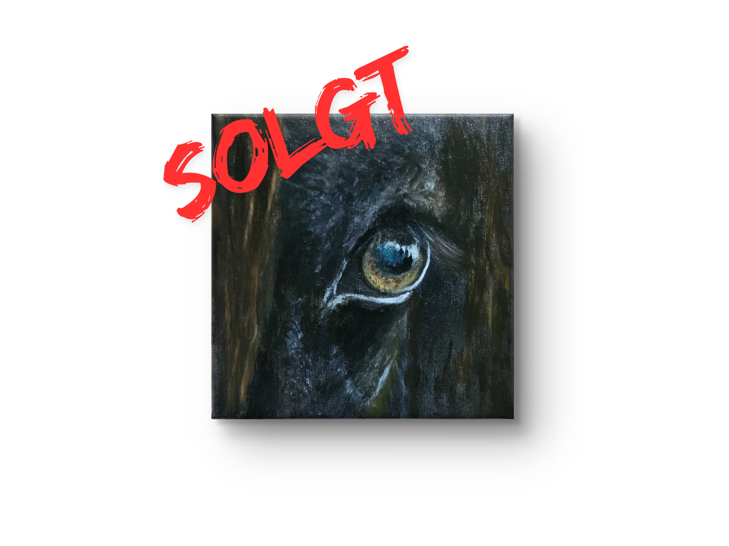Originalt maleri "Sjælens Spejl" 26,5x26,5 cm