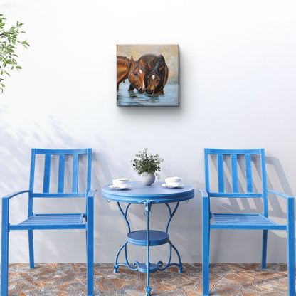 Originalt maleri "I Samme Strøm" 50x50 cm