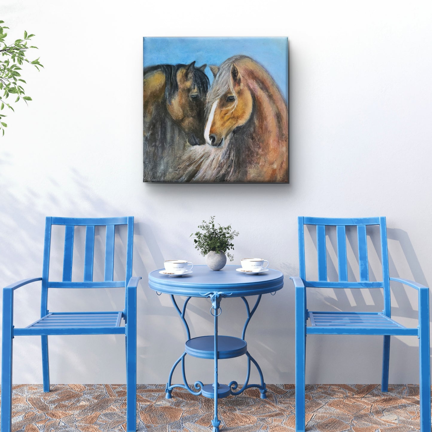 Originalt maleri "Tavshedens Sang" 50x50 cm