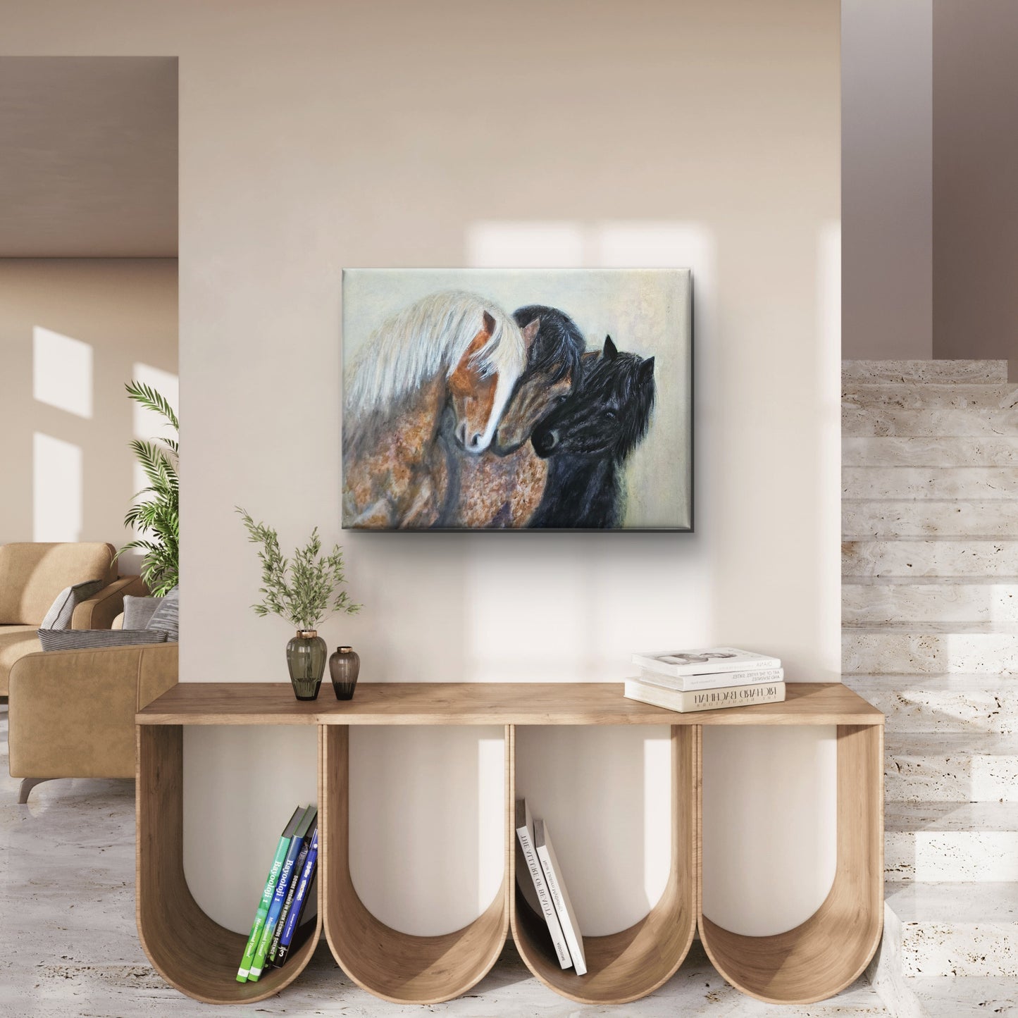 Originalt maleri "Treenighed" 80x60 cm