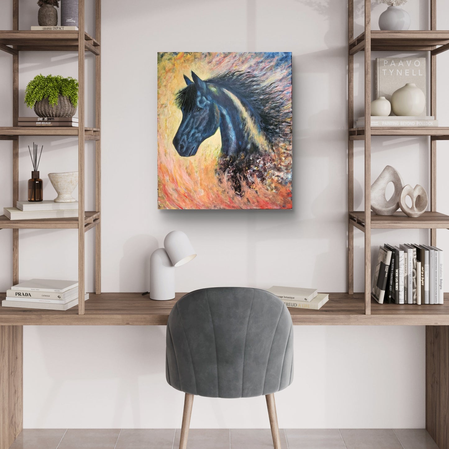 Originalt maleri "Ildens Sjæl" 60x70 cm