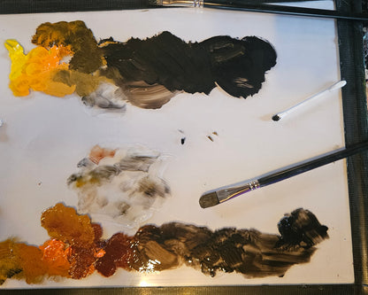 Originalt maleri "Visdom" 26,5x26,5 cm