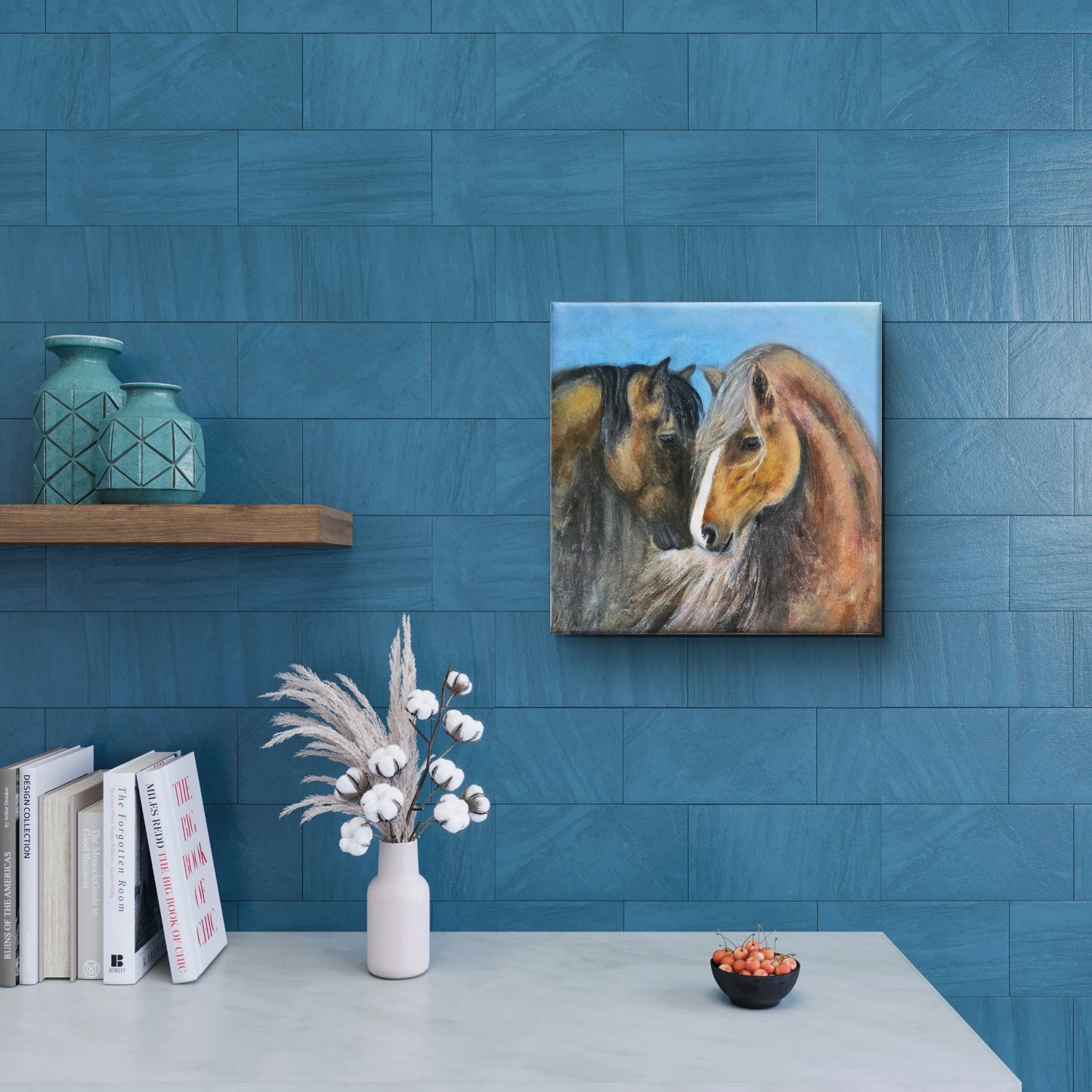 Originalt maleri "Tavshedens Sang" 50x50 cm