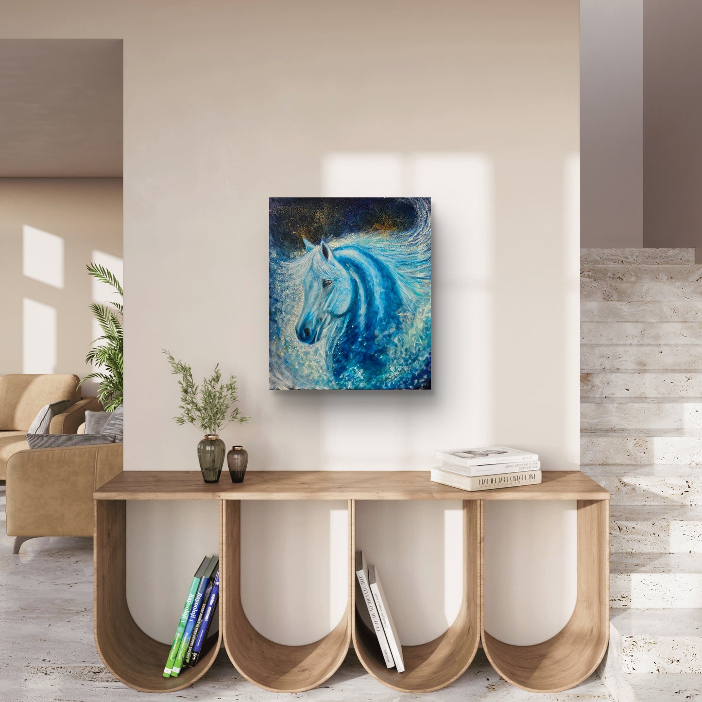 Originalt maleri "Galaksens Kilde" 60x70 cm