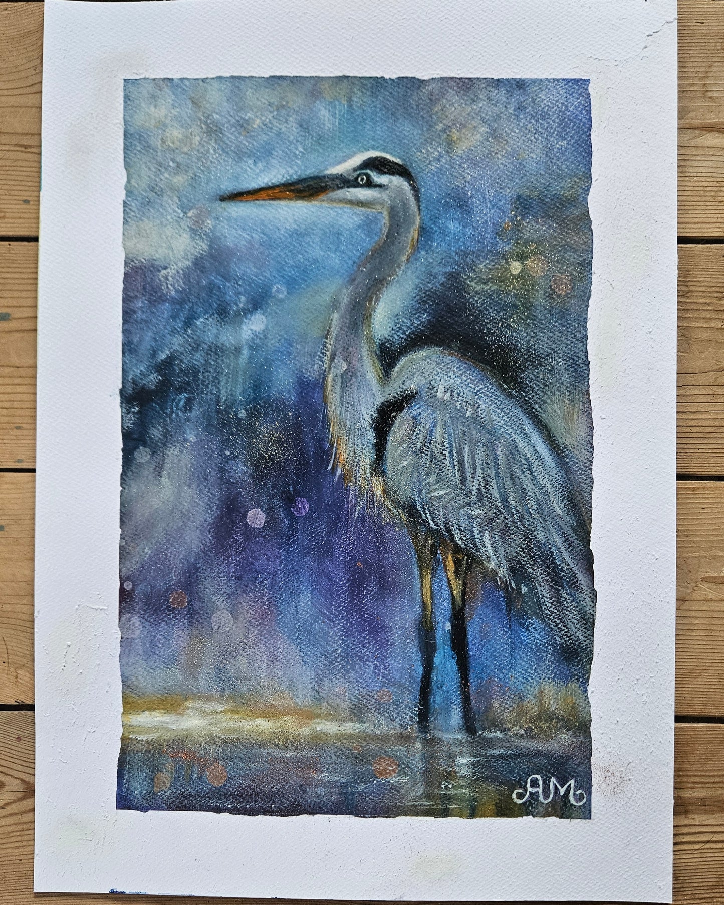 Originalt maleri "Stilhedens Vej" A3 papir