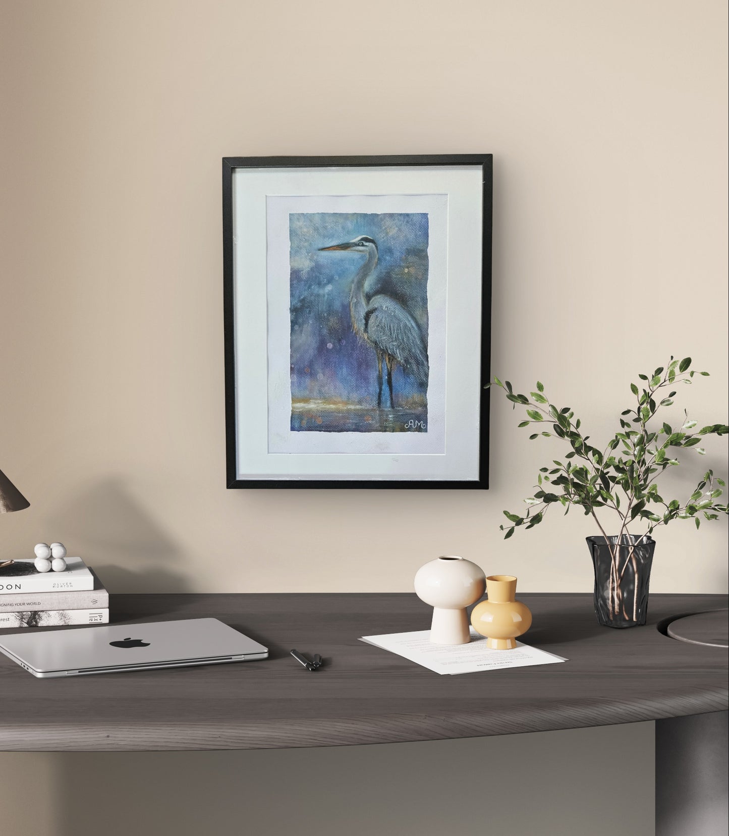 Originalt maleri "Stilhedens Vej" A3 papir