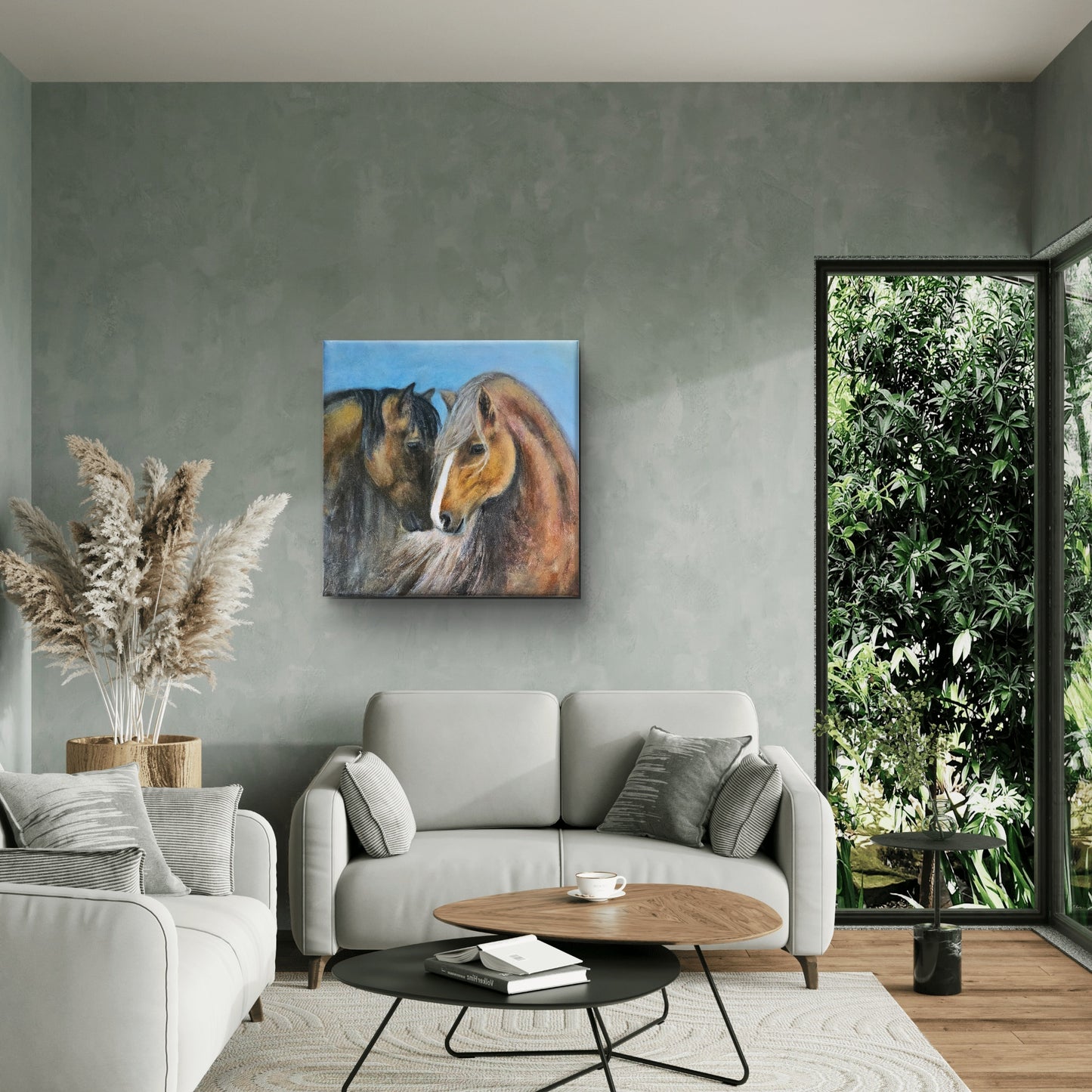 Originalt maleri "Tavshedens Sang" 50x50 cm