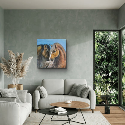 Originalt maleri "Tavshedens Sang" 50x50 cm